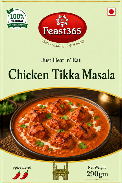 Feast365 Chicken Tikka Masala — Smoky, Spiced & Ready in 2 Minutes
