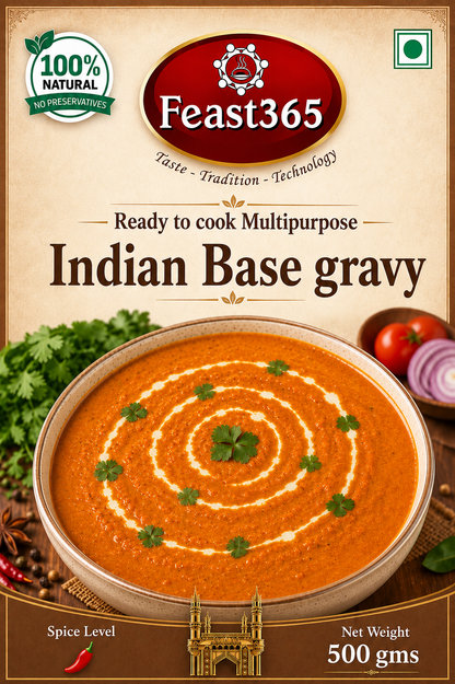 Feast365 Restaurant-Style Indian Base Gravy — Make Any Veg Curry in 10 Minutes