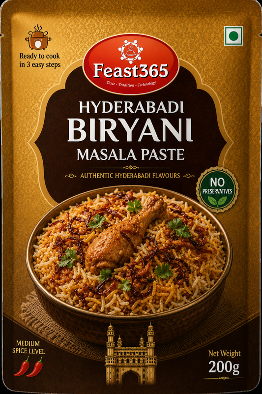 Feast365 Chicken Dum Biryani Cooking Paste — Hyderabadi Biryani at Home in 30 Min